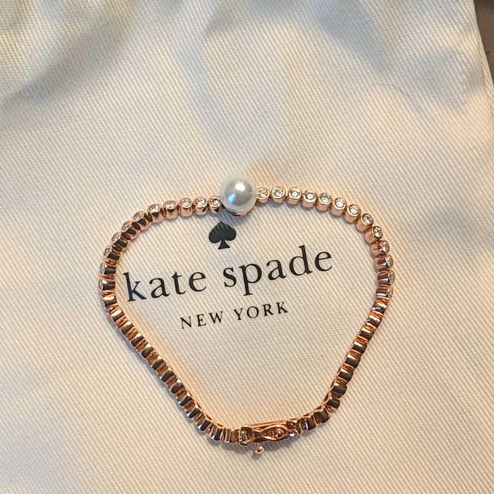 Kate Spade Rose Gold Pearl Bracelet